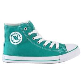 New Age Gebundene hohe Sneakers grün