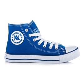 New Age Gebundene hohe Sneakers blau