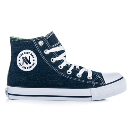 New Age Gebundene hohe Turnschuhe marineblau blau
