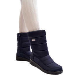 Marineblaue, isolierte Schneestiefel für Damen