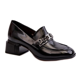 Eleganter S.Barski Blockpumps, schwarz