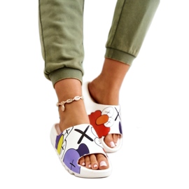 Damen-Flip-Flops mit weißem Aufdruck