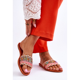 Step in style Sandalen-zehenstegsandalen Modell Bellisa CK270P Orange – Treten Sie ein mit Stil