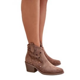 S. BARSKI S.Barski Braune Cowboy-Stiefeletten