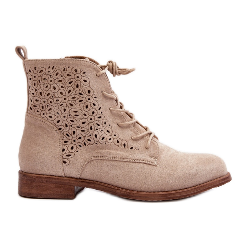 Stiefel mit durchbrochenem Obermaterial S.Barski Light Beige