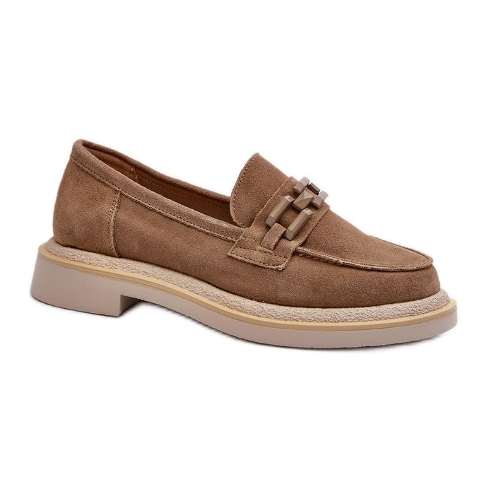 S.Barski Braune flache Mokassins für Damen