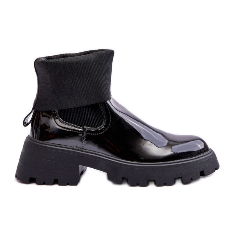 Step in style Chelsea-Stiefel Modell Pavo DES925M Black Lakier – Treten Sie ein mit Stil schwarz