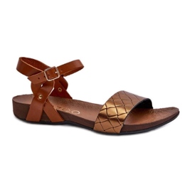 Zazoo Copper Damen-Ledersandalen braun