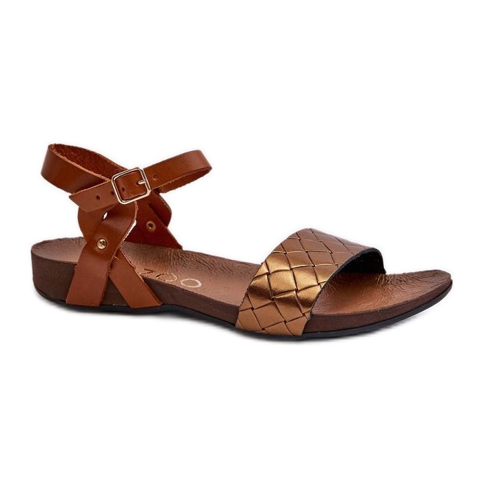 Zazoo Copper Damen-Ledersandalen braun