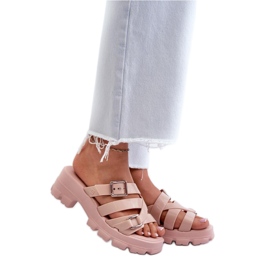Zaxy Hellrosa Damen-Flip-Flops mit hohen Absätzen