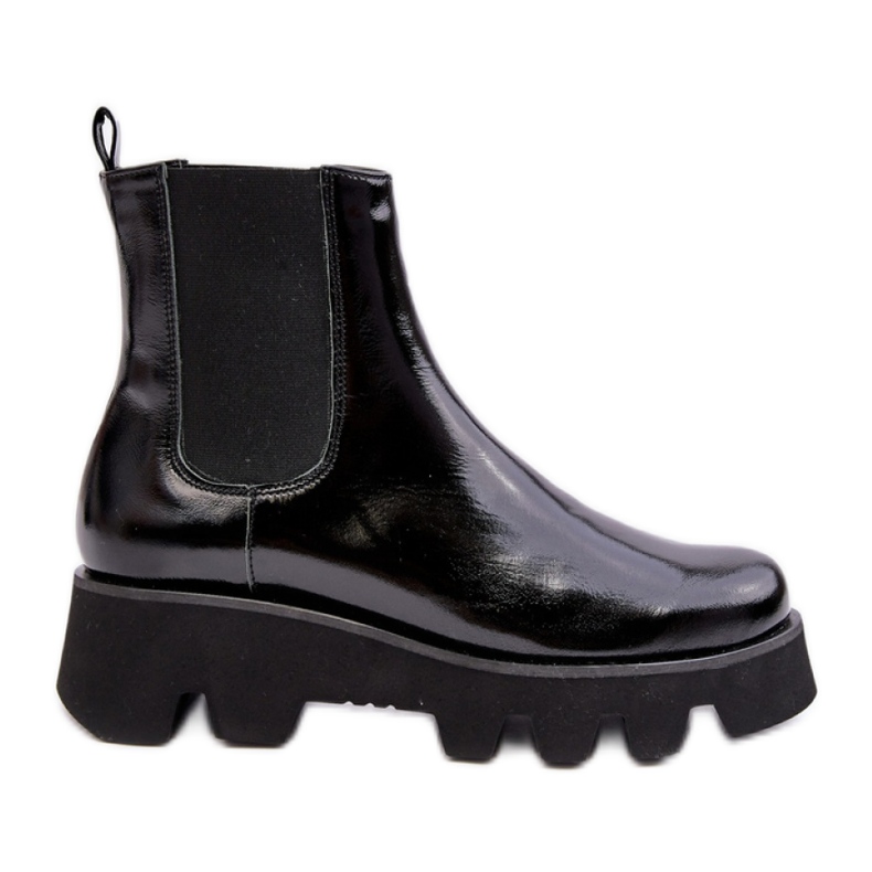 Flache Damen-Stiefeletten von Laura Messi in Schwarz