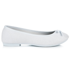 New Age Sportliche Ballerinas mit Schleife weiß