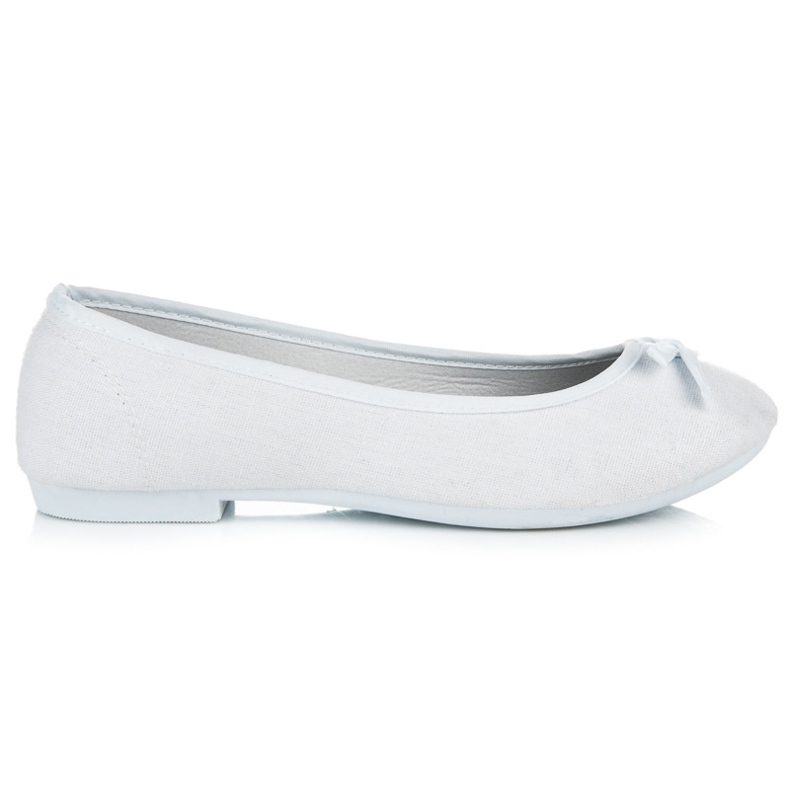 New Age Sportliche Ballerinas mit Schleife weiß