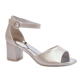 Vinceza Silver Damen-Sandalen mit hohen Absätzen grau