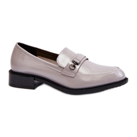 Klassische Damen-Mokassins in Grau