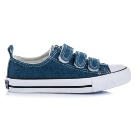 American Club Denim Samt Turnschuhe blau