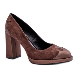 Braune Stiletto-Pumps von Laura Messi