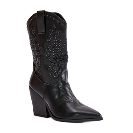 Schwarze Cowboystiefel für Damen