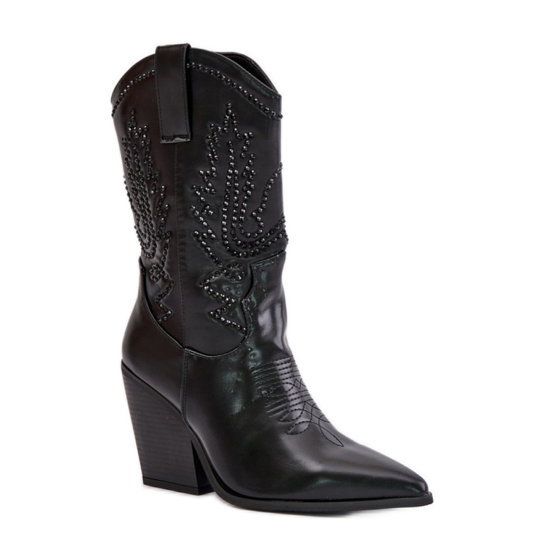 Schwarze Cowboystiefel für Damen