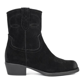 Schwarze Cowboystiefel aus Leder von Sergio Leone