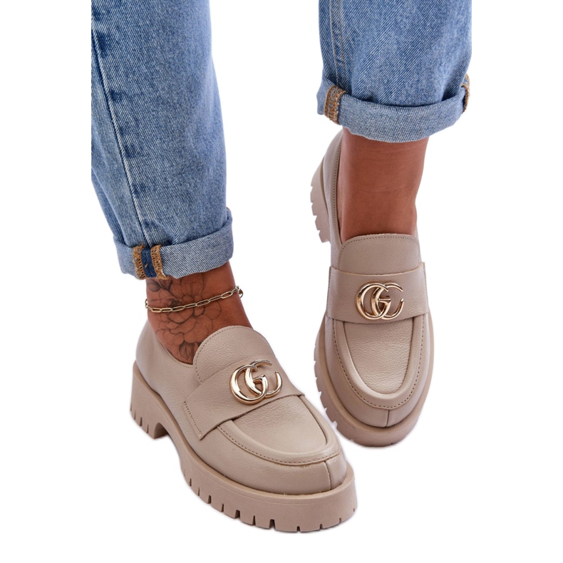 Step in style Schuhe Modell Rosefalls 20153 Beige Leder – Treten Sie ein mit Stil