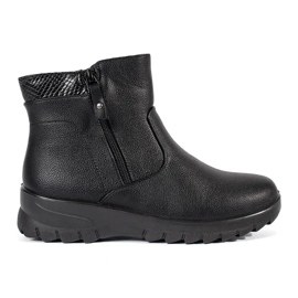Schwarze, bequeme, isolierte Damen-Stiefeletten