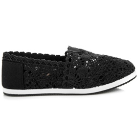Seastar Slipons aus schwarzer Spitze