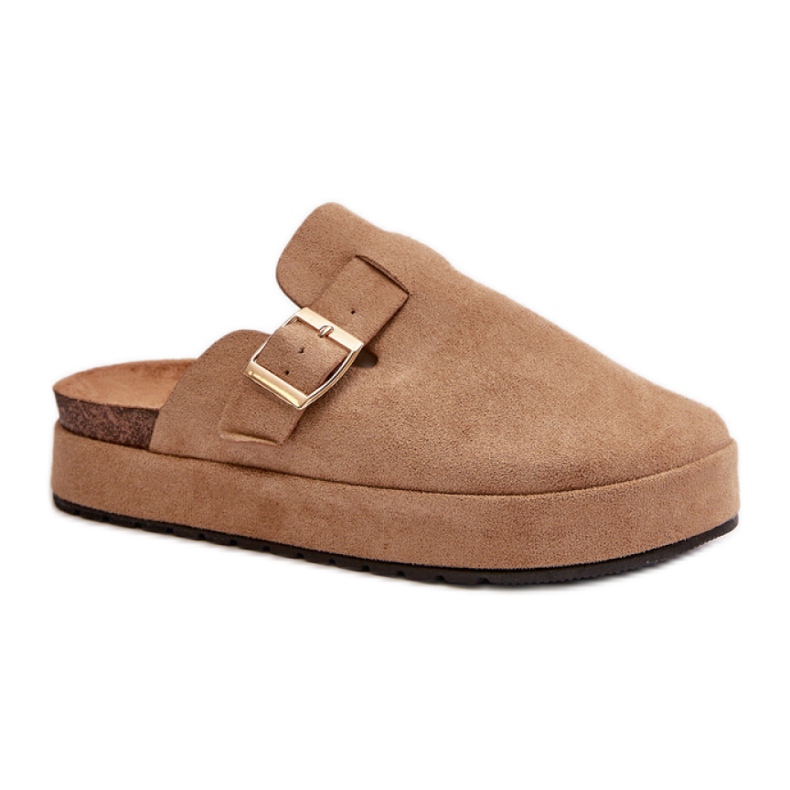 Step in style Hausschuhe Modell Terilain TL8-123 Dunkelbeige – Treten Sie ein mit Stil