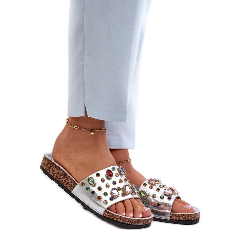 Step in style Sandalen-Flip-Flops Modell S.Barski MY122 Silber – Treten Sie ein mit Stil grau