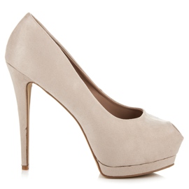 Vices Wildleder-Heels mit offener Zehenpartie braun