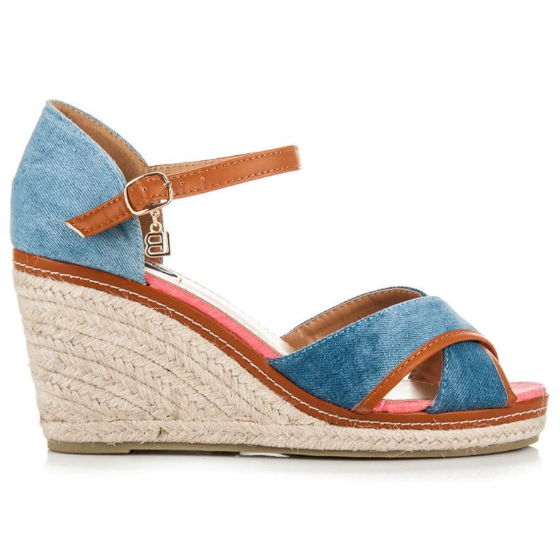 Vices Denim-Espadrilles auf dem Keil blau