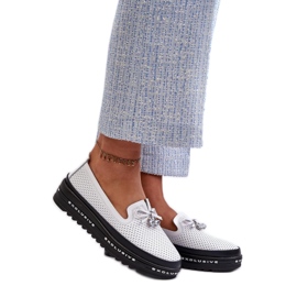 Step in style Mokassins Modell S.Barski LR400 Weiß – Treten Sie mit Stil ein