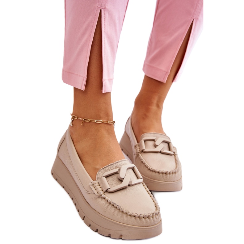 Step in style Mokassins Modell Desmond 10141 Beige – Treten Sie ein mit Stil