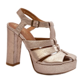 Step in style Sandalen Modell Maciejka 06050-25 Gold – Treten Sie ein mit Stil gelb