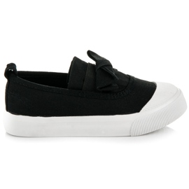 L&H Slip-On Sneakers mit Schleife schwarz