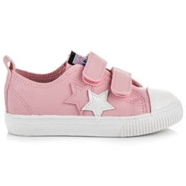 L&H Klettverschlüsse mit Öko-Leder rosa