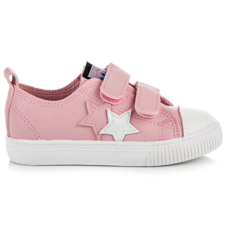 L&H Klettverschlüsse mit Öko-Leder rosa