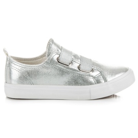 L&H Glänzende Turnschuhe grau