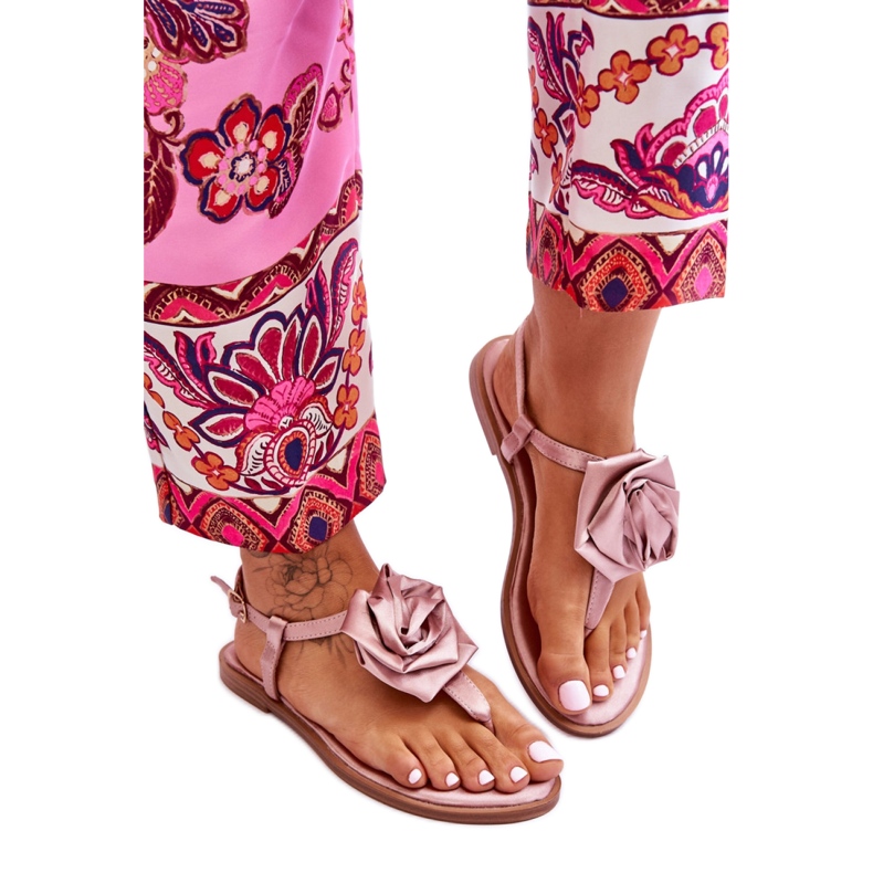 Step in style zehenstegsandalen-Sandalen Modell Carisma QQ-137 Nude – Treten Sie ein mit Stil rosa