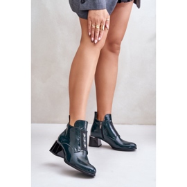 Step in style Stiefel Modell Zazoo 60504 Dunkelgrüner Lack – Treten Sie ein mit Stil