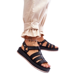 Zaxy Schwarze vegane Sandalen