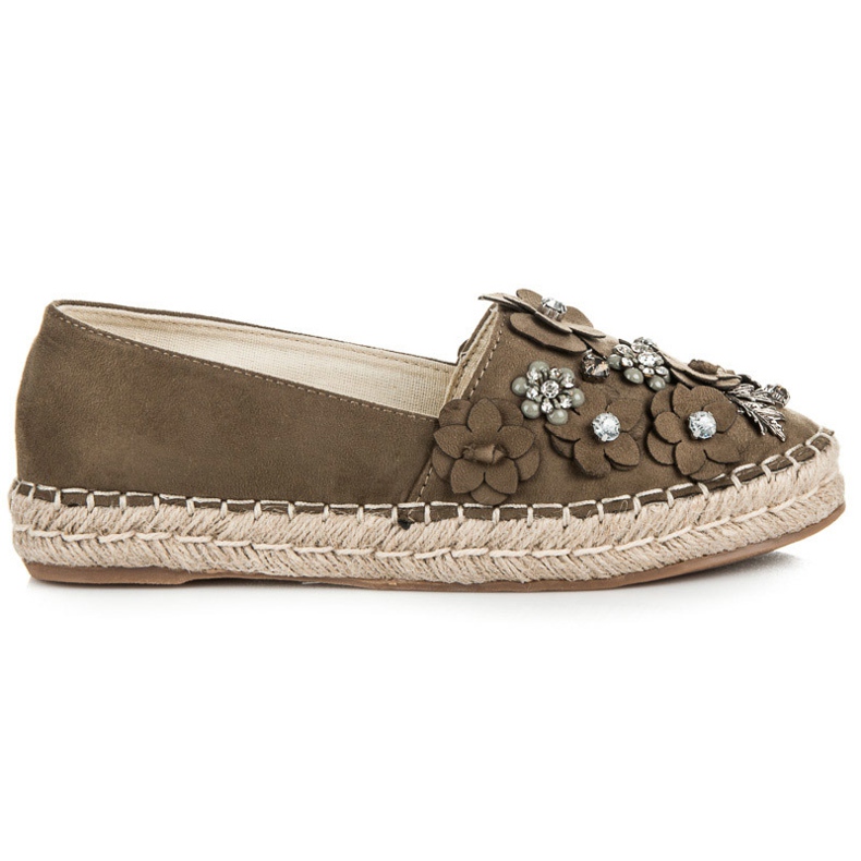 Marquiz Schlupfhalbschuhe mit Verzierungen grün