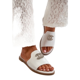 Elegante Damenhausschuhe von S.Barski Silver grau