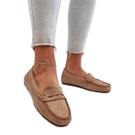 Mokassins Modell 24PB02-7673 Dunkelbeige