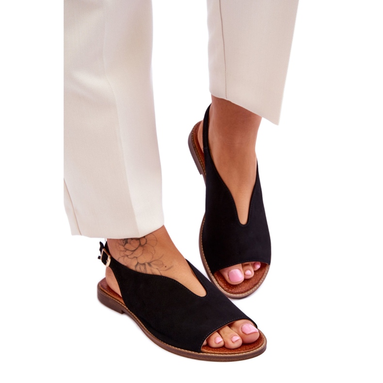 Step in style Sandalen Modell Lewski Shoes 3220/X Schwarzes Wildleder – Treten Sie ein mit Stil