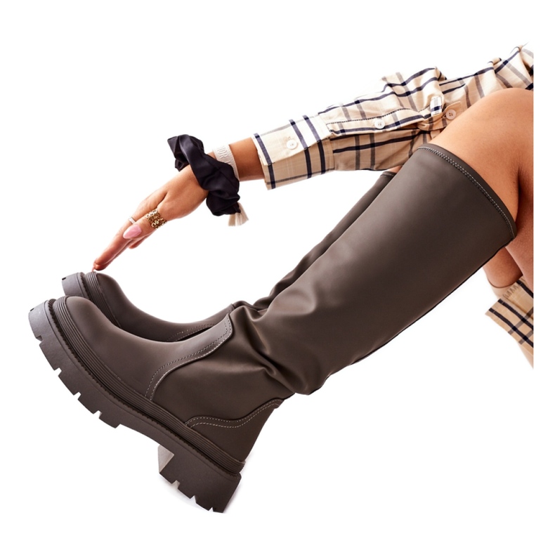 Isolierte Damenstiefel 1396 Khaki braun