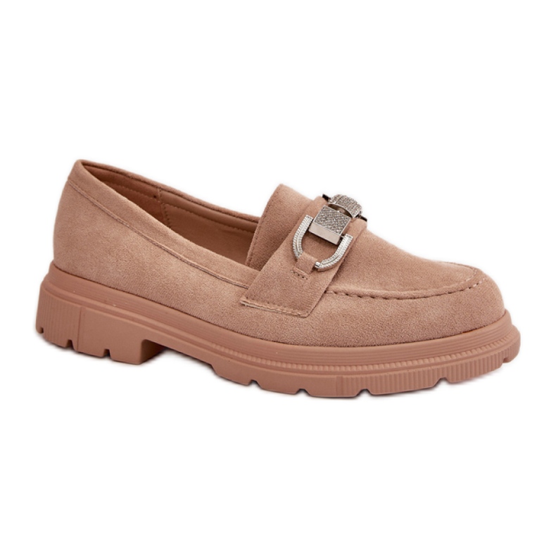 Damenmokassins mit Verzierung 23003 beige