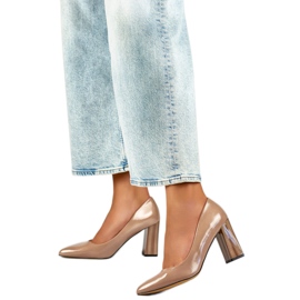 Damen-Lackpumps GD-FL486A-T, beige