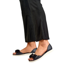 Damen-Ballerinas mit Schleife BG162B, schwarz