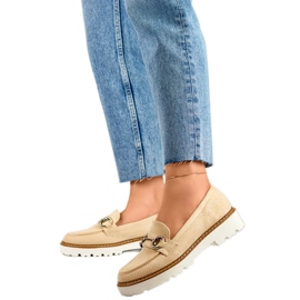 Damenschuhe mit Verzierung GQ97BE, beige